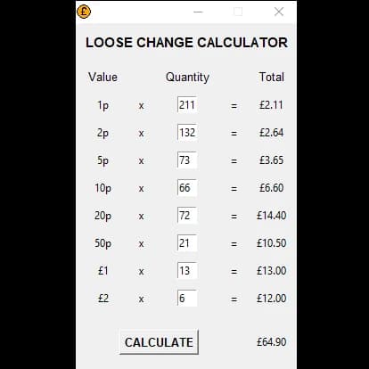 Loose Change Calculator